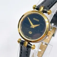 GUCCI レディース腕時計 黒文字盤 新品電池 69