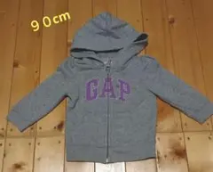 値下げ❗★GAP/ギャップ★フード付きフルジップ☆裏起毛パーカー★90cm