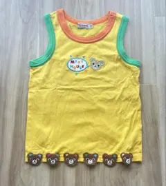 【mikihouse/ ミキハウス】美品 タンクトップ 黄 緑 オレンジ くまのサムネイル