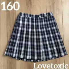 Lovetoxic チェック　プリーツスカート　160