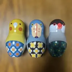 コトリョーシカ 小鳥の置物 3体セット マトリョーシカ風