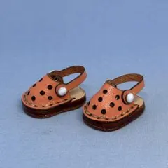 オビツ11 牛革製クロッグサンダル　オレンジ　【未使用新品】