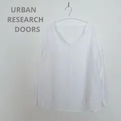URBAN RESEARCH DOORS リネンシャツ　長袖　体型カバーシャツ