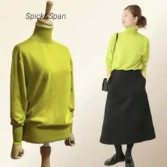 【Spick&Span】 洗える 18G タートルネックニット