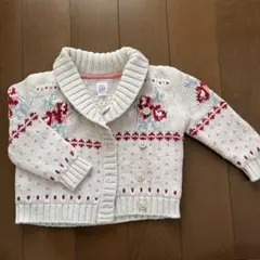 baby GAP 花柄ニットカーディガン 12-18ヶ月