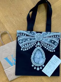 【新品未使用】ロンドンV&Aミュージアム　カルティエ展限定 V&Aショッパー付き カルティエ展 CARTIER 美術館 トート 限定トートバッグ ロンドンV&A