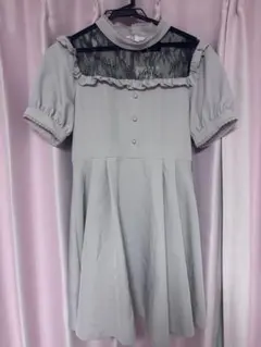 ROJITA ピンク 黒 半袖 ひざ丈ワンピース 量産型服 地雷服