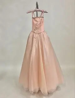 7号 クラウディア カラードレス サーモンオレンジ ロングドレス