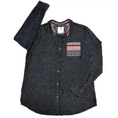 XLサイズ ネルシャツ　メンズ　on the byas 和柄　柄シャツ　ネイテ