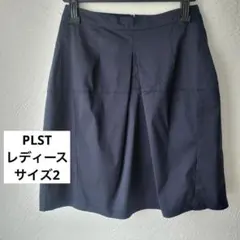 PLST ネイビー フレアスカート ひざ丈 清楚のサムネイル