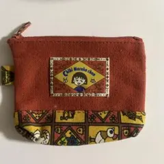 値下げしました！ちびまる子ちゃん 赤色ポーチ　小銭入れ