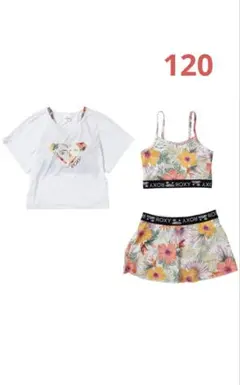 roxy キッズ　水着　ラッシュガード　3点セット　120