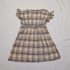 アプレレクール チェック柄 ノースリーブワンピース 130