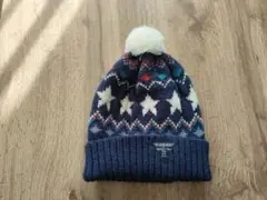 星柄ネイビー ニット帽 48〜50