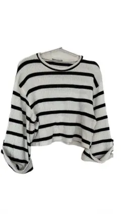 ZARA ストライプ 長袖ニット Sサイズ