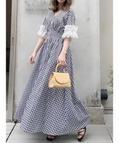 dazzlin ギンガムチェックワンピース