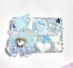 アイコスケース　デコ　水色