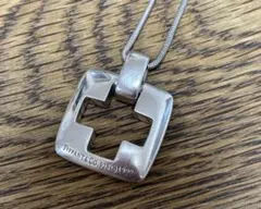 Tiffany＆Co ティファニー オープンクロス スクエア ロング ネックレス