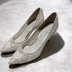 ダイアナ　7cmヒール　ブライダル ダイアナ ハイヒール ブライダルシューズ 美品】DIANA ブライダル