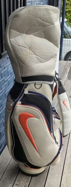 Nike キャディバッグ ホワイト/オレンジ Nike キャディバッグ ホワイト/オレンジ Nike キャディバッグ