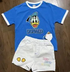 【新品】ディズニードナルド　なりきり　2点セット　Tシャツ　半ズボン　120cm