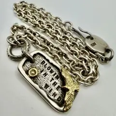 MOTO 特注激レアk18イーグル付きドッグタグ　チェーン付き　45センチ