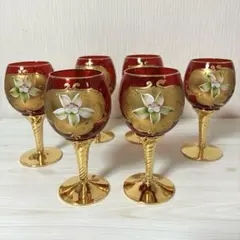 MURANO GLASS ベネチアングラス デキャンタ グラス6個セット - メルカリ