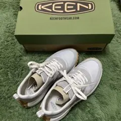 KEEN グレー ホワイト スニーカー24.5cm