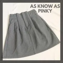 【美品】AS KNOW AS PINKY ギンガムチェック ミニスカートのサムネイル