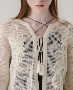 eaphi TAPE EMBROIDERY MIX KNIT - メルカリ