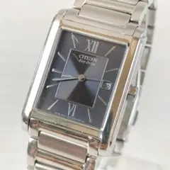 美品 シチズン エコドライブ クロノグラフ ソーラー 純正革ベルト H501
