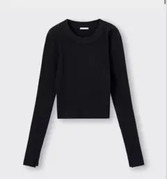 ミニケーブルクロップドセーター(長袖) L ニット　セーター　ユニクロ　GU