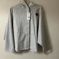 カワイオカダ　フード付きグレー長袖ボレロ　新品