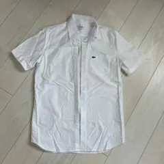 LACOSTE ホワイト 半袖シャツ（ボタンダウン） US S