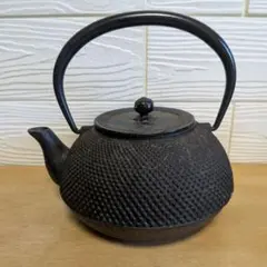 未使用品 敬典工房正寿堂山正 人間国宝髙橋敬典作 斑紫蓋 南部鉄瓶