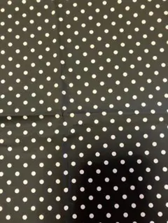 生地（黒 ・水玉模様 ・綿）