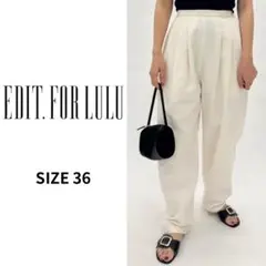 ✨美品✨エディットフォールル　24SSタックジョガーパンツ　ホワイトパンツ日本製のサムネイル