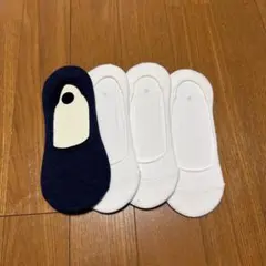 フットカバー ソックス 4足セット ネイビー ホワイト