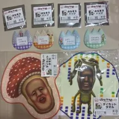 こびとづかん キャラ福くじ D賞おなまえバッジ 4個、F賞ダイカットタオル２枚のサムネイル