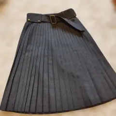 THE RERACS プリーツスカート グレー 38ウールのサムネイル