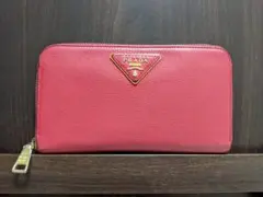 値下げ プラダ prada 長 財布 ラウンドジップ 赤 レッド