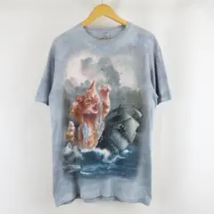メキシコ製 THE MOUNTAIN キャット アニマル 船 タイダイ Tシャツ