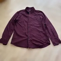 UNIQLO赤と黒のチェック柄 長袖シャツ Lサイズ