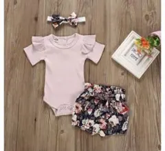 ベビー服 赤ちゃん メゾピアノ 好きにも ロンパース ショートパンツ リボン 花