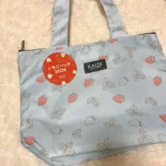 KALDI いちごバッグ 2026年モデル 水色