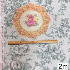 2m KUNIKA YUWA コットンリネン　バラ柄生地
