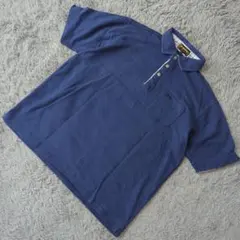 ★b2038 McGregor マックレガー【L】ネイビー ポロシャツ ポケット