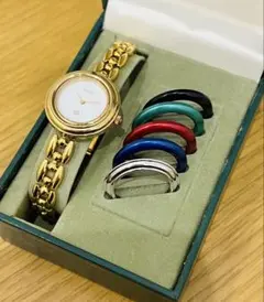 ◆【稼働品】GUCCI チェンジベゼル 腕時計 1100-L 外箱付き 現状品◆