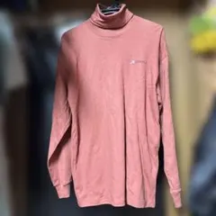 綿素材　ハイネック　未使用　L L 薄いレンガ色