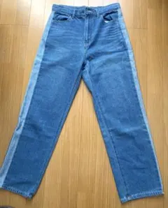 ラインデニムパンツ　レディース